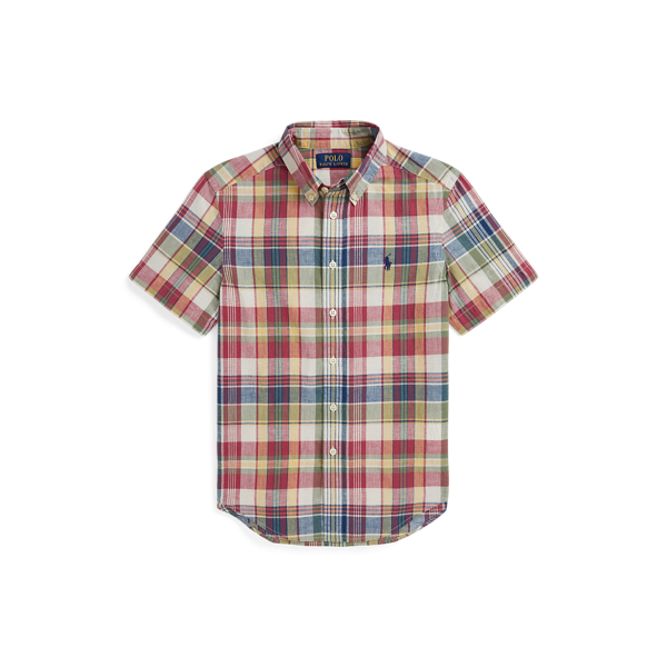 Cotton Madras Short-Sleeve Shirt