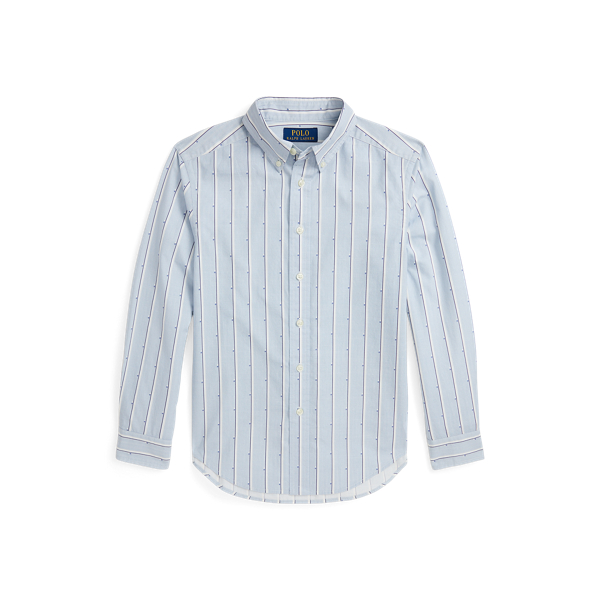 Gestreiftes Hemd aus Baumwoll-Rati&egrave;re Boys 6-14 Years in 1