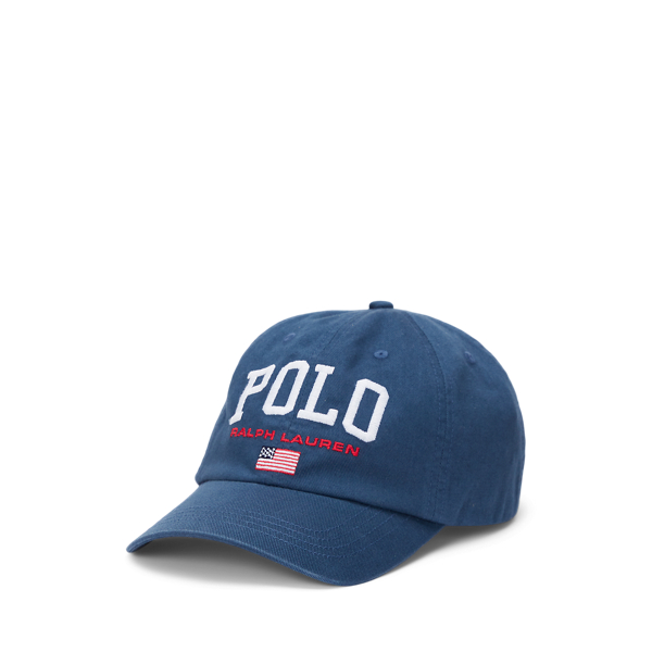 Flag Logo Cotton Chino Ball Cap