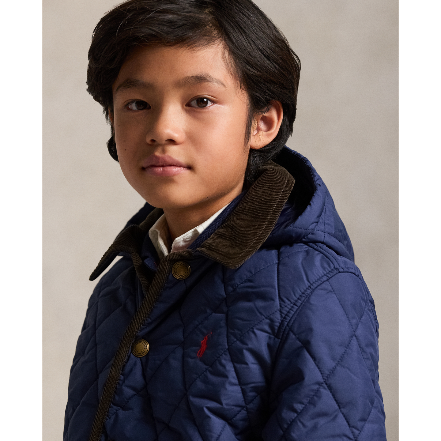 Детская куртка Ralph Lauren Hooded Barn, цвет: Тёмно-синий — фото 3