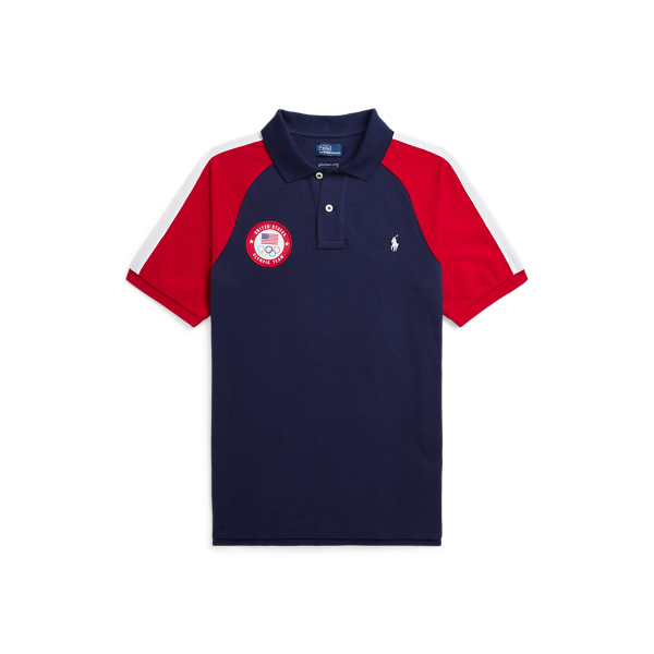 Refined Navy Multi Team USA Cotton Mesh Polo Shirt Boys 8-20 1