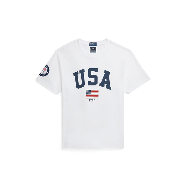 White Team USA Cotton Jersey Tee Boys 8-20 for back to school 1