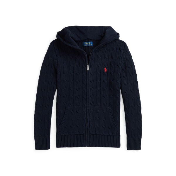 Cable Cotton Hooded Full Zip Jumper for Boys Ralph Lauren IN