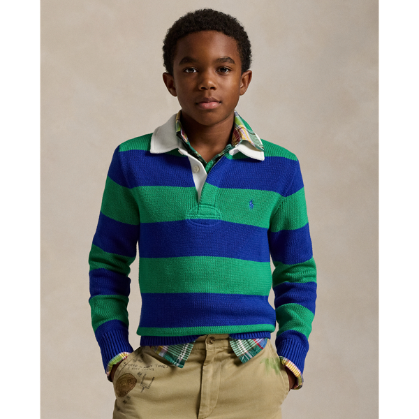 Striped Cotton Rugby Sweater