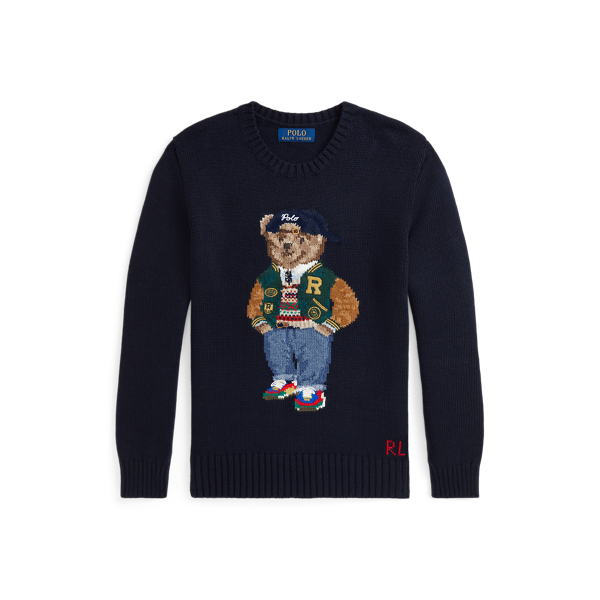 Boys 8 20 Polo Bear Cotton Sweater Ralph Lauren