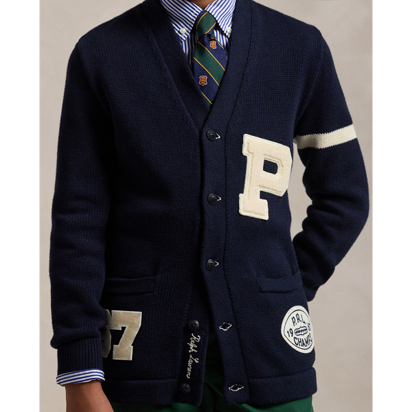 Ralph lauren letterman sweater best sale