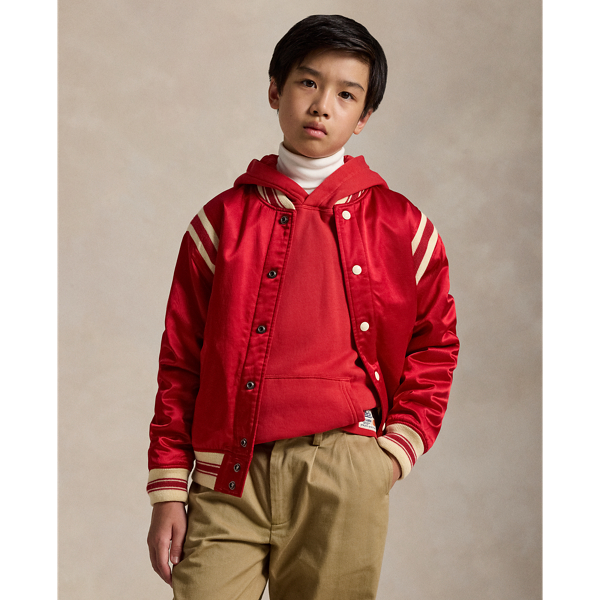 Ralph Red Polo Ball Satin Rally Jacket Boys 6-14 Years 1