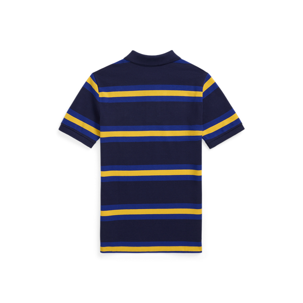 Newport Navy Multi Striped Cotton Mesh Polo Shirt Boys 8-20 2
