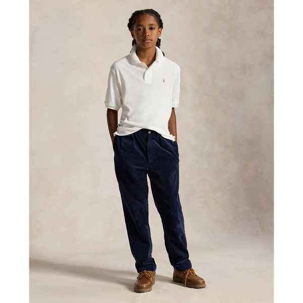 Polo en coton doux Boys 6-14 Years en Blanc 4