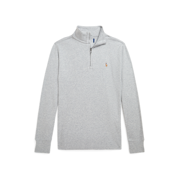 Cotton Interlock Quarter-Zip Pullover