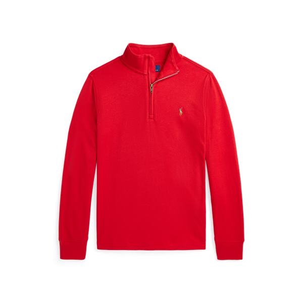 Cotton Interlock Quarter-Zip Pullover