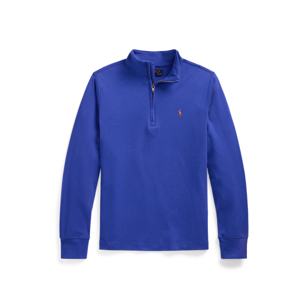 Cotton Interlock Quarter-Zip Pullover