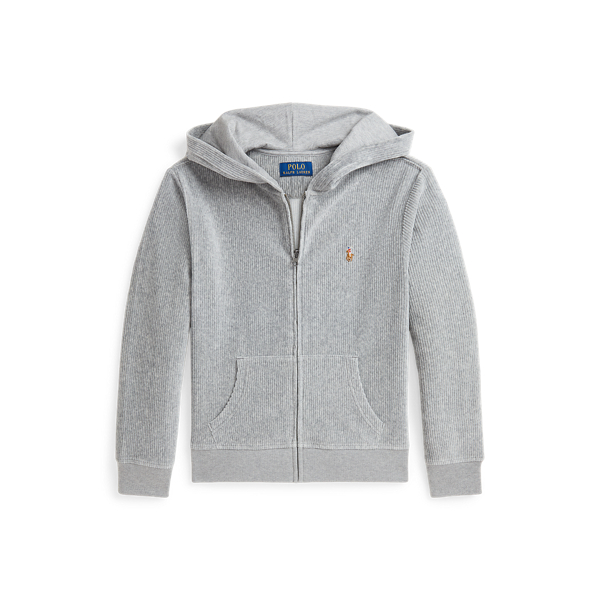 Knit Corduroy Full Zip Hoodie