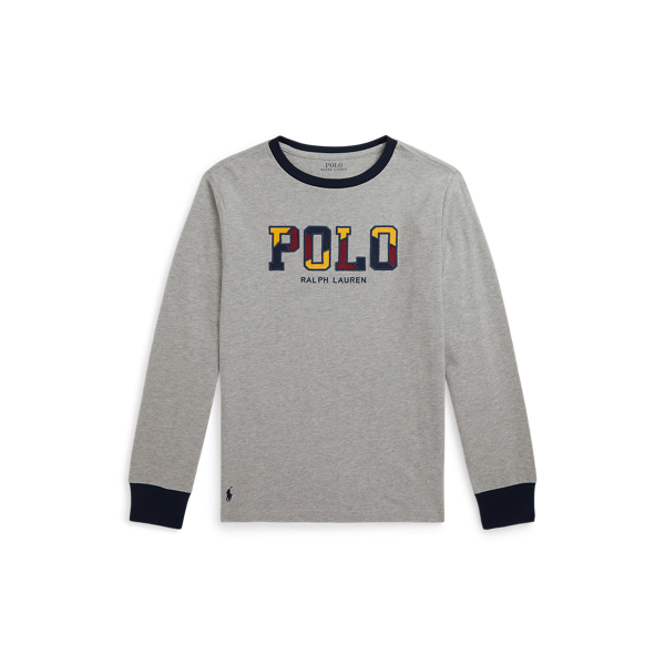 Corduroy-Logo Cotton Long-Sleeve Tee