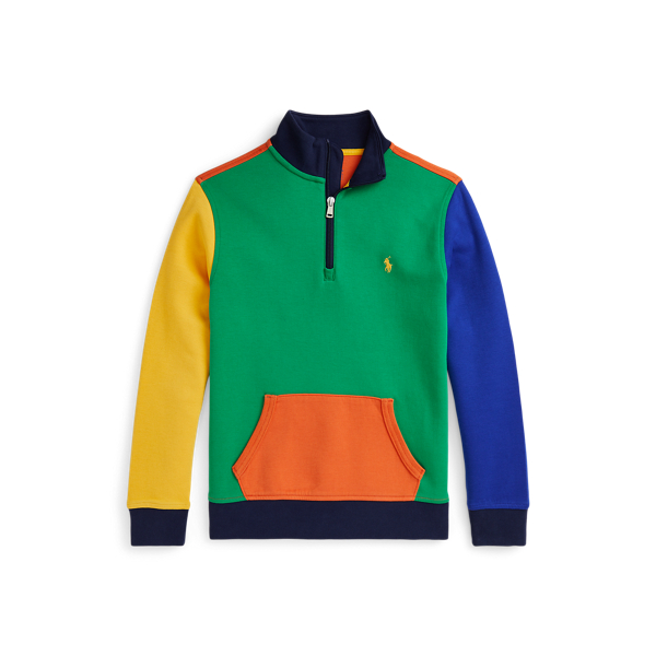 Stafford Green Multi Colour-Blocked Double-Knit Sweatshirt Boys 8-18 1