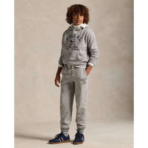 Salt & Pepper Heather Fleece Graphic Jogger Pant Boys 8-18 1