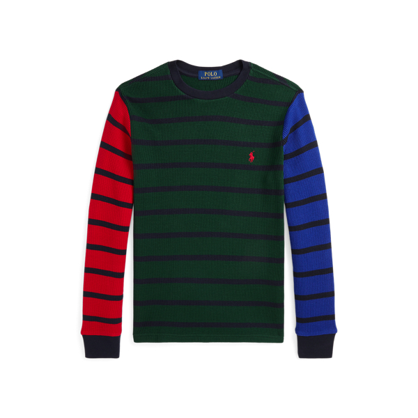 College Green Multi Waffle-Knit Cotton Long-Sleeve Tee Boys 8-20 1