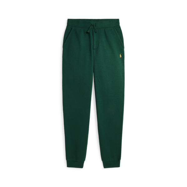 Plaid-Trim Fleece Jogger Pant