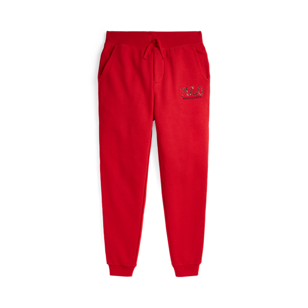 RL2000 Red Plaid-Logo Fleece Jogger Pant Boys 8-20 1