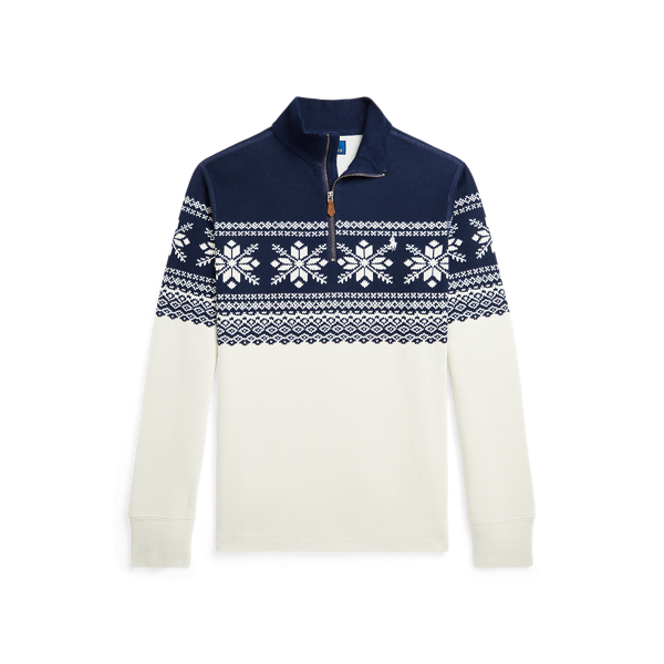 Navy Snowflake Double-Knit Pullover Boys 8-20 1