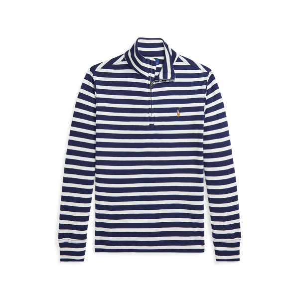 Striped Cotton Interlock Pullover