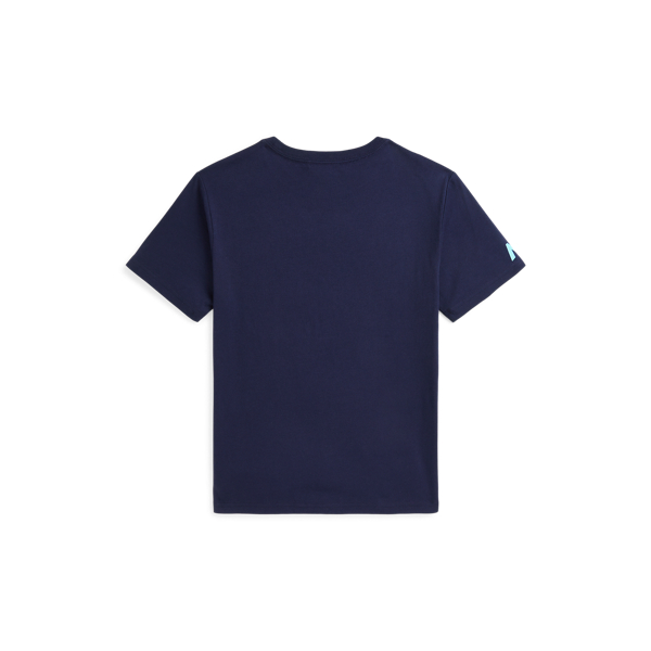 Refined Navy Australian Open Polo Bear Cotton Tee Boys 6-14 Years 2