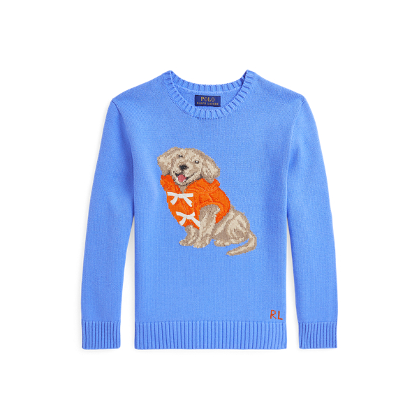 Dog Intarsia Cotton Sweater