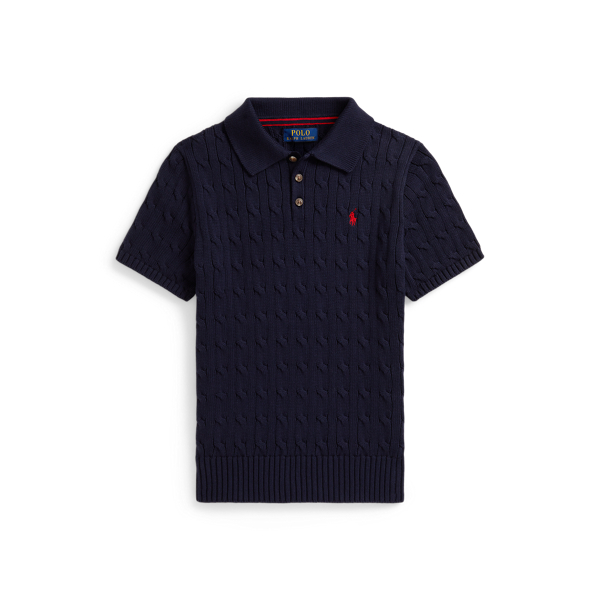 ケーブルニット コットン ポロカラー セーター | ラルフ ローレン公式