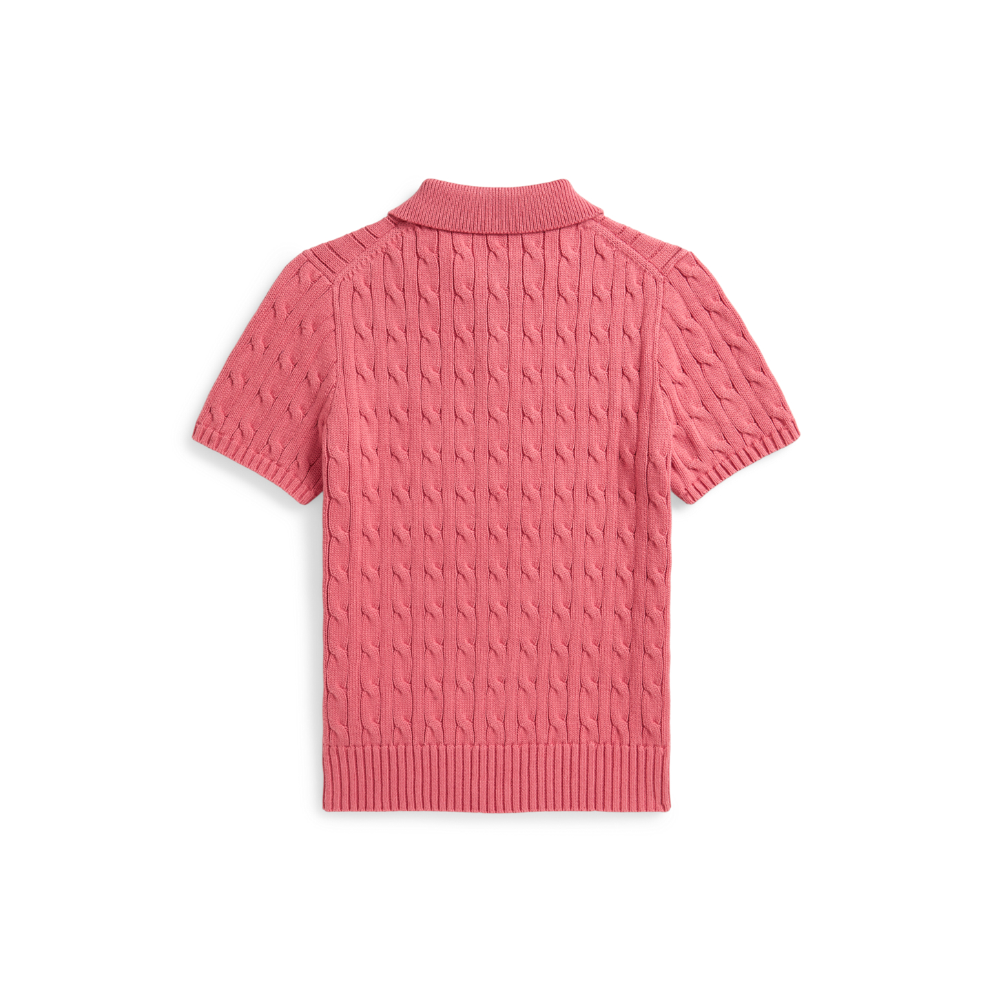 Детский свитер Ralph Lauren Cable-Knit Cotton Polo, цвет: Ягодный — фото 1