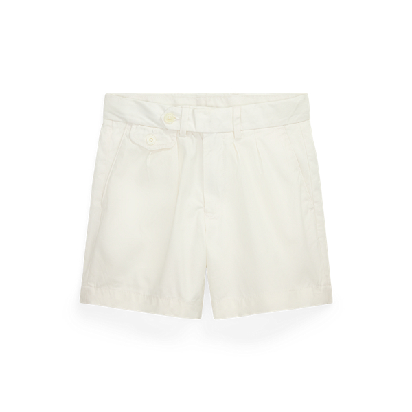 Short à pinces en sergé de coton