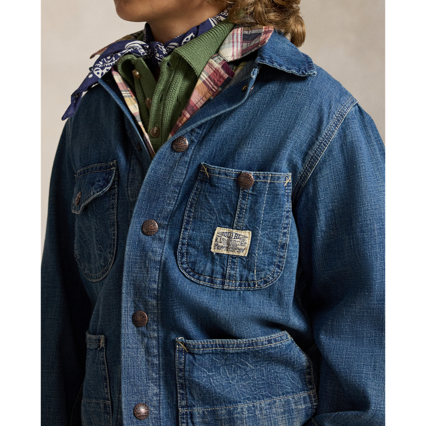Детская куртка Ralph Lauren Denim Utility, цвет: Harford — фото 3