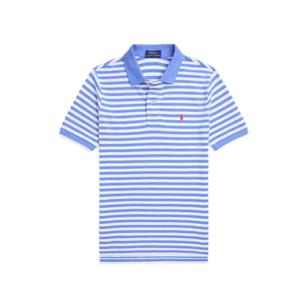 Polo en coton piqué rayé