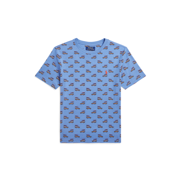 Car-Print Cotton Jersey Tee