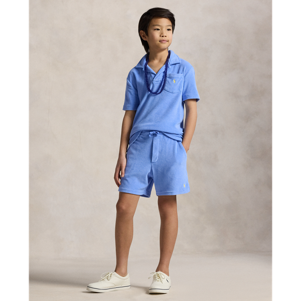 Short coton éponge avec cordon