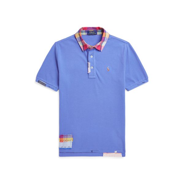 Polo en coton piqué vieilli