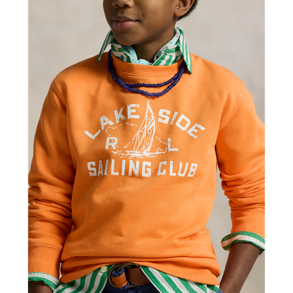 Sweat &agrave; motif voilier en molleton Boys 8-20 en P&ecirc;che classique 5
