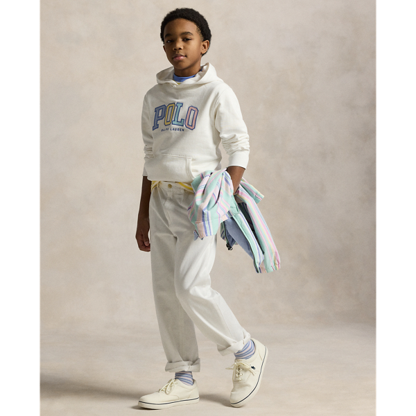Paper White Logo French Terry Hoodie Boys 8-20 4
