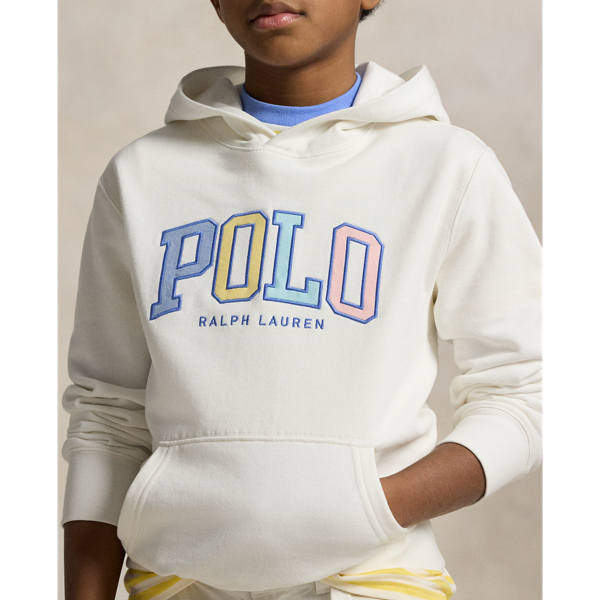 Paper White Logo French Terry Hoodie Boys 8-20 5