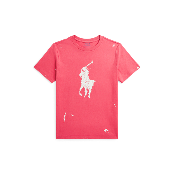 Big Pony Paint-Splatter-Print Cotton Tee