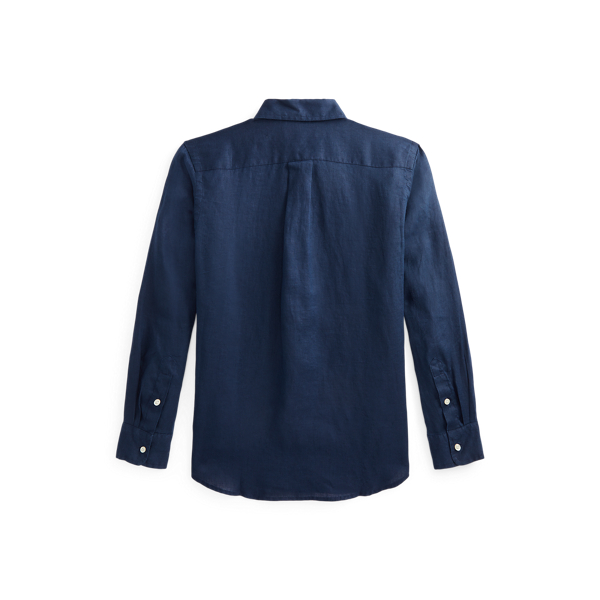 Newport Navy Linen Shirt Boys 6-14 Years 3