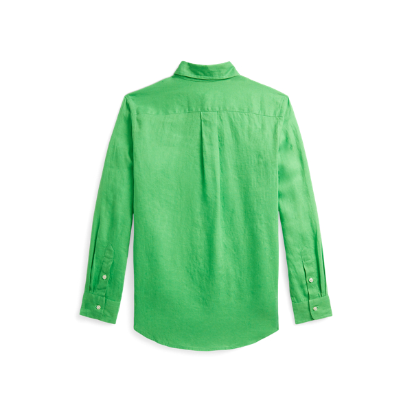Vibrant Green Linen Shirt Boys 6-14 Years 3