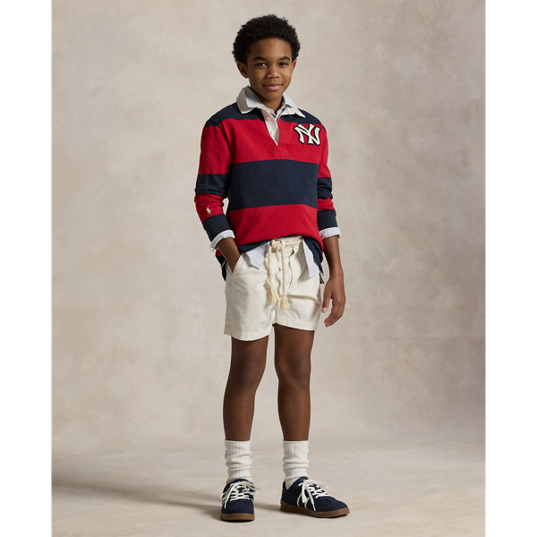 【Ralph Lauren】ユニセックス ヤンキース ラグビードレス KIDS Polo Ralph Lauren ヤンキース ラグビー シャツ | ラルフ