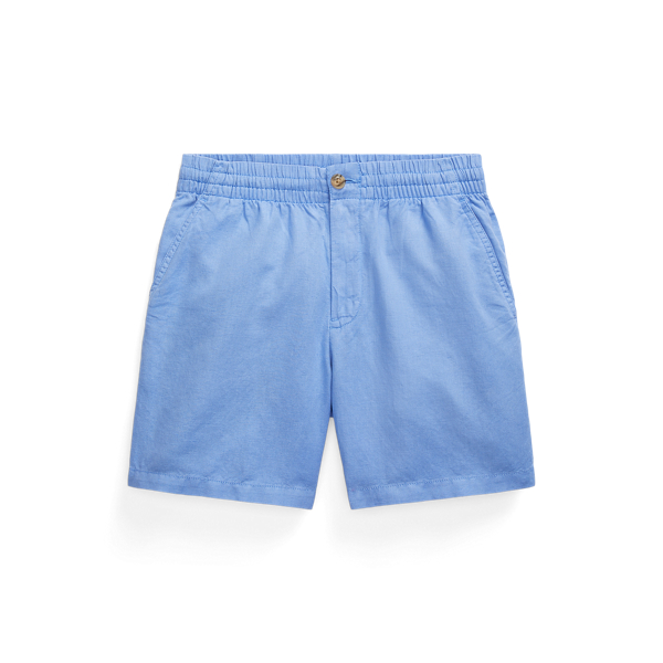 Leinen-Baumwoll-Shorts Polo Prepster Boys 6-14 Years in Harbor-Island-Blau 1