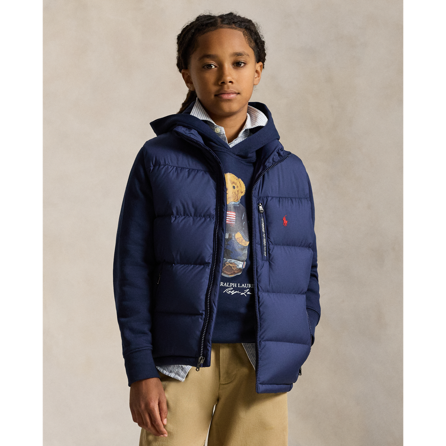 Детский жилет Ralph Lauren The Gorham Down, цвет: Тёмно-синий — фото 5