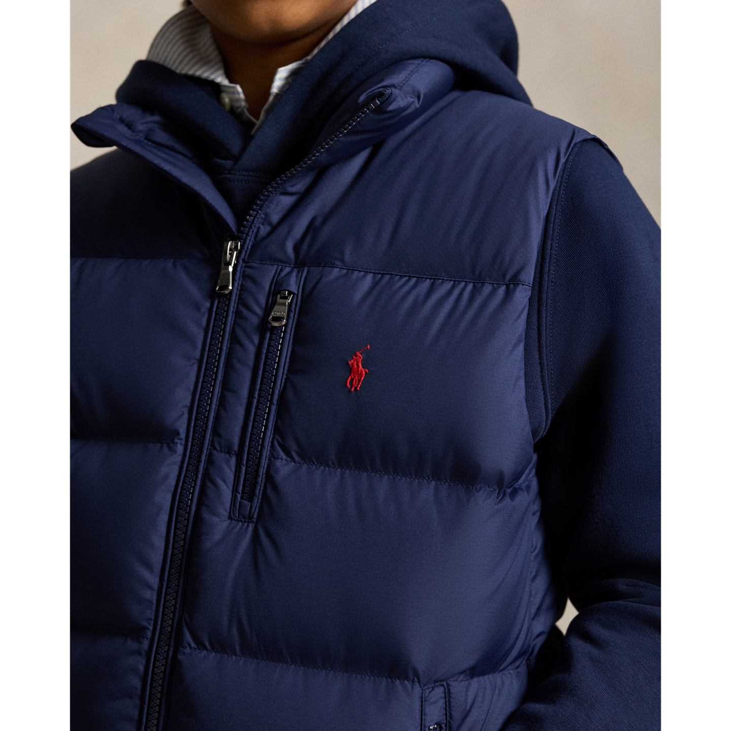 Детский жилет Ralph Lauren The Gorham Down, цвет: Тёмно-синий — фото 3