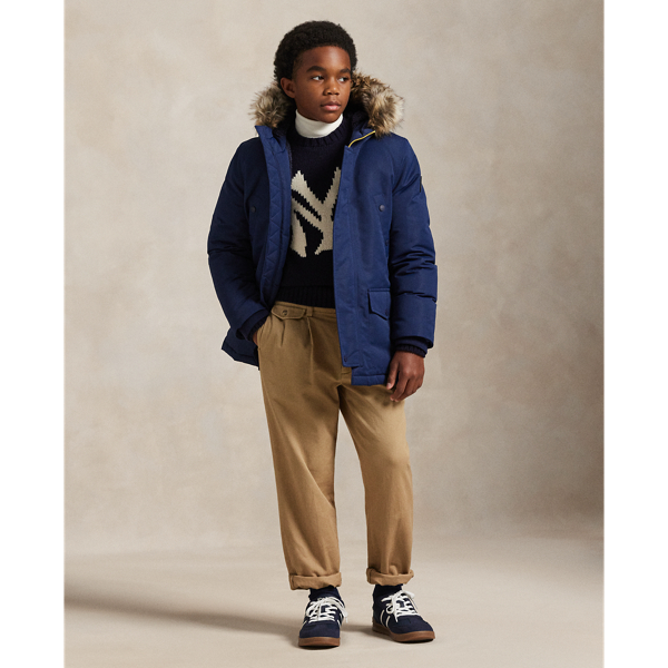 Faux-Fur-Trim Down Parka