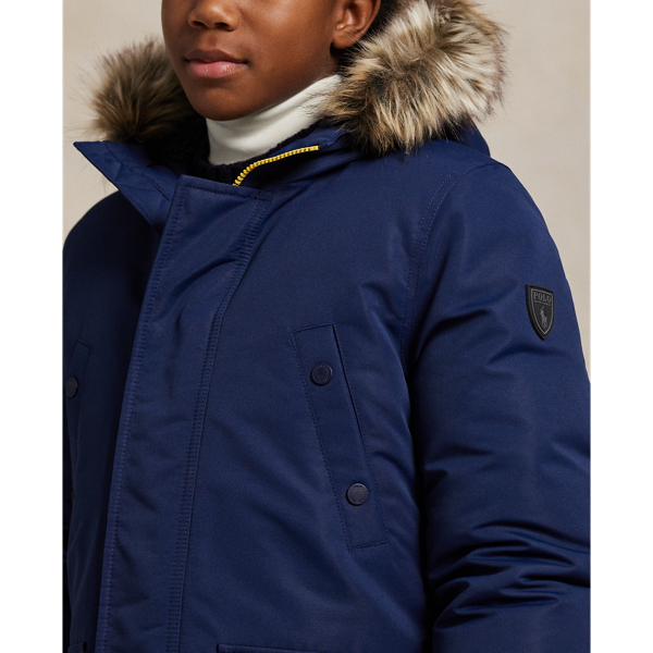 Faux-Fur-Trim Down Parka