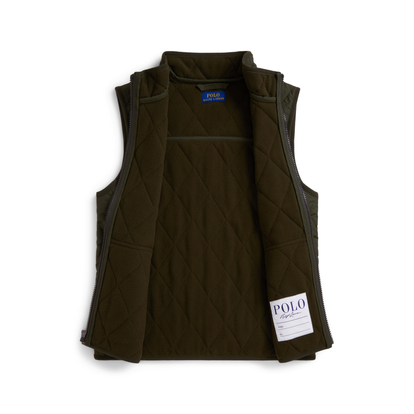 Детский жилет Ralph Lauren Fleece-Lined Quilted, цвет: Оливковый — фото 4