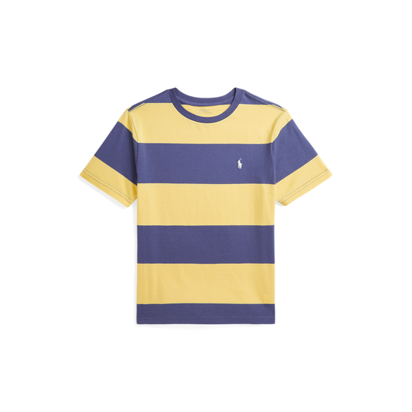 Campus Yellow/Classic Blue Striped Cotton Jersey Tee Boys 8-18 1