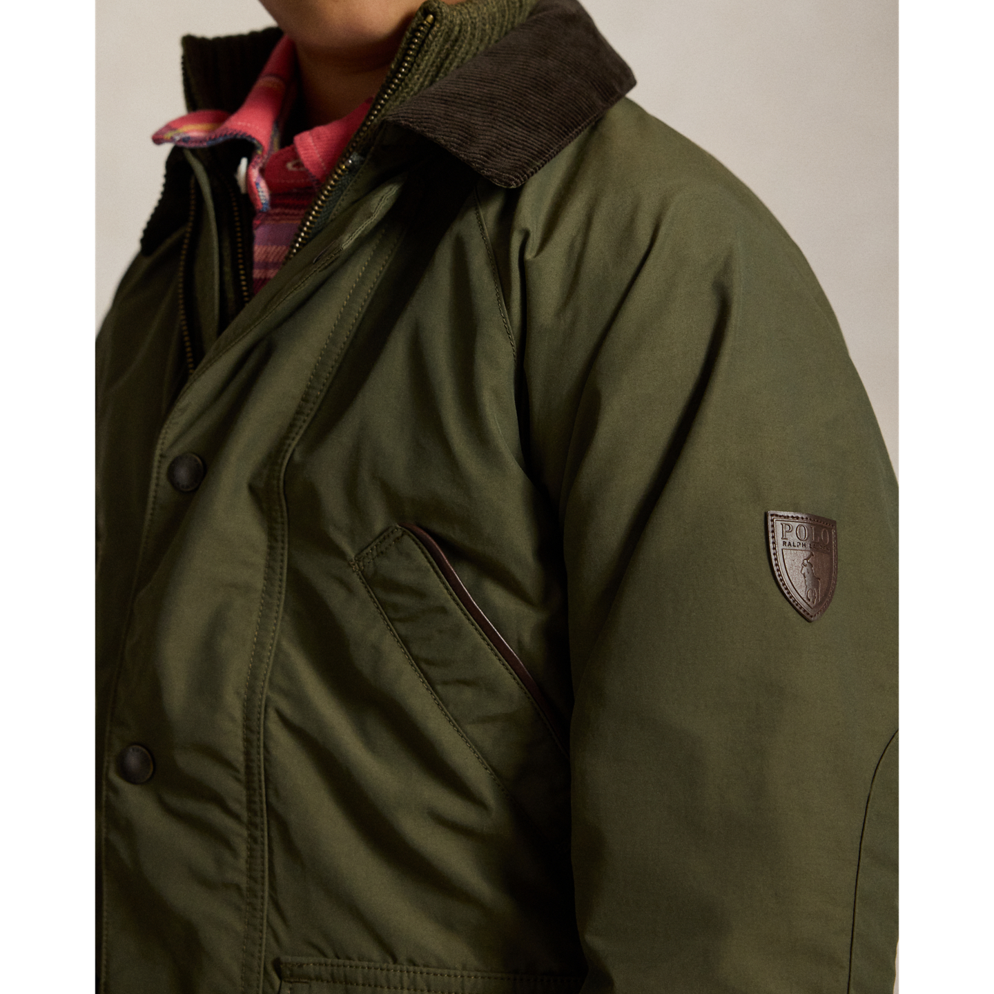 Детская куртка Ralph Lauren Cotton-Blend Field, цвет: Оливковый — фото 3